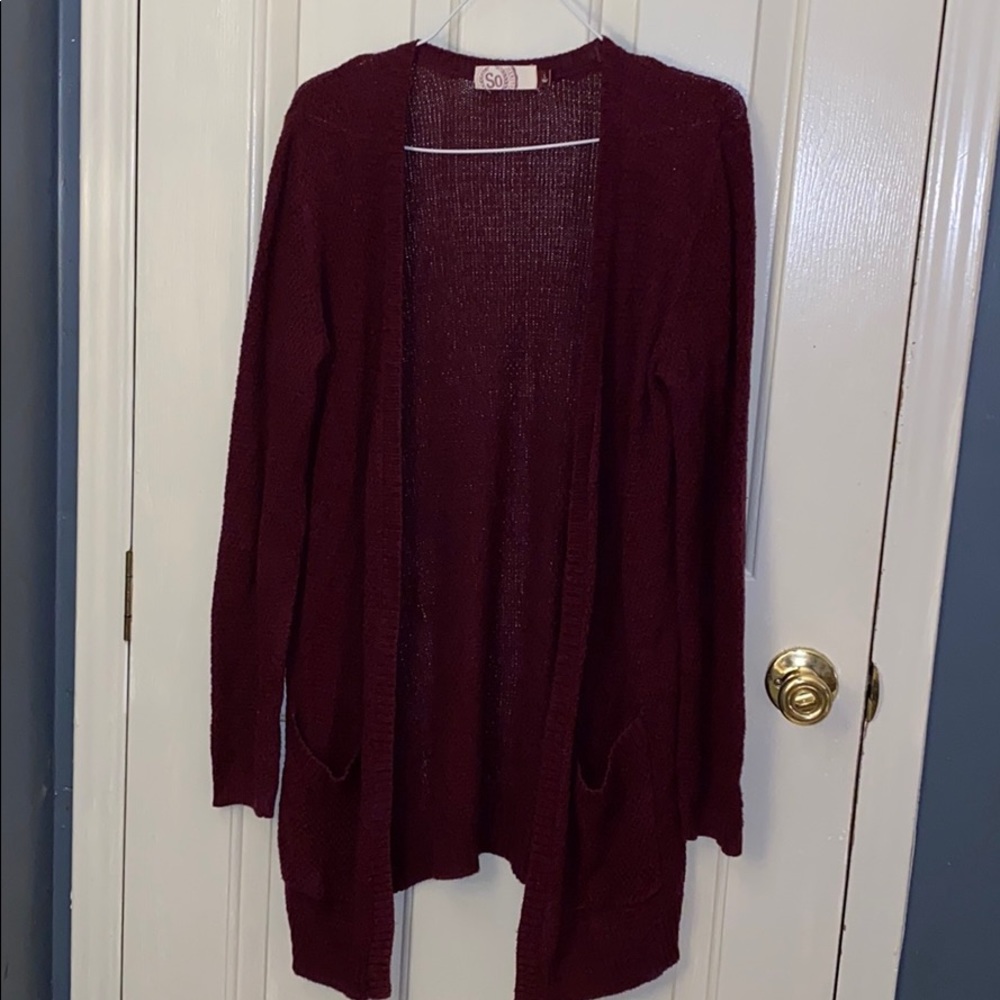 Burgundy Cardigan